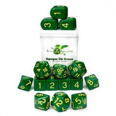 Role 4 Initiative - Opaque Dark Green/Yellow Arch'D4 15pc